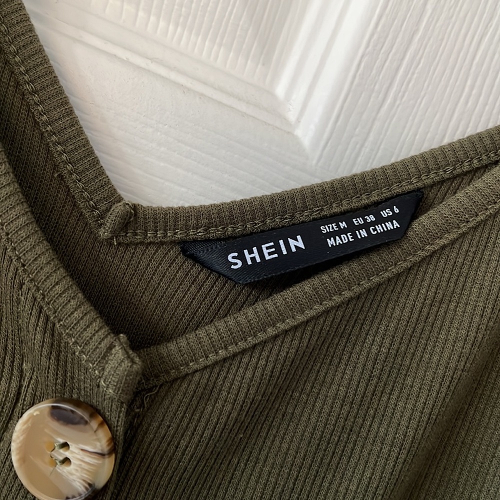 ARMY GREEN BODYCON DRESS - Picture 4 of 5